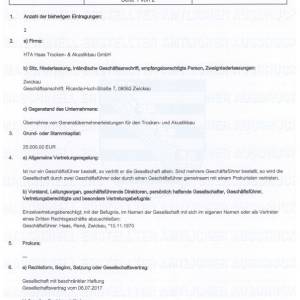 Handelsregisterauszug