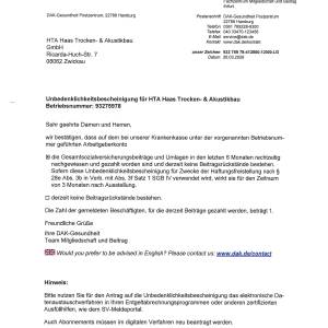 Unbedenklichkeitsbescheinigung_DAK